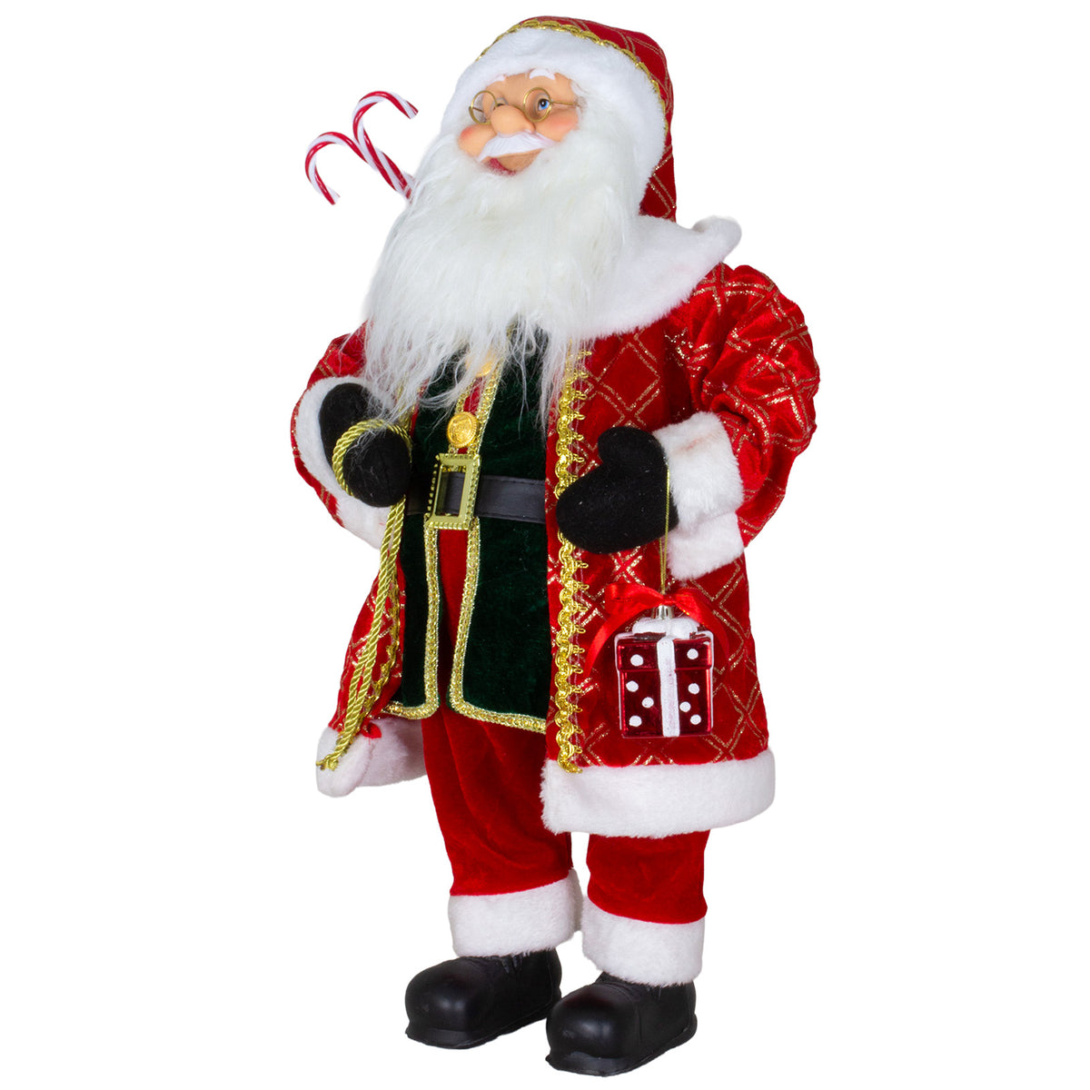 Santa 60 cm pitkä takki punakultaisena, pakkauskoko 1