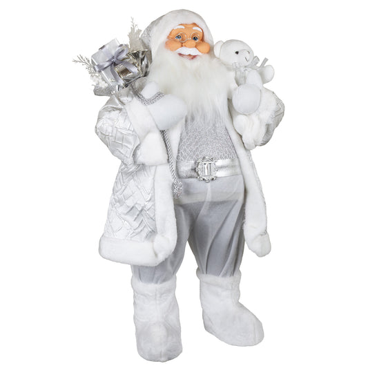 Babbo Natale 80cm con mantello bianco, VE-1