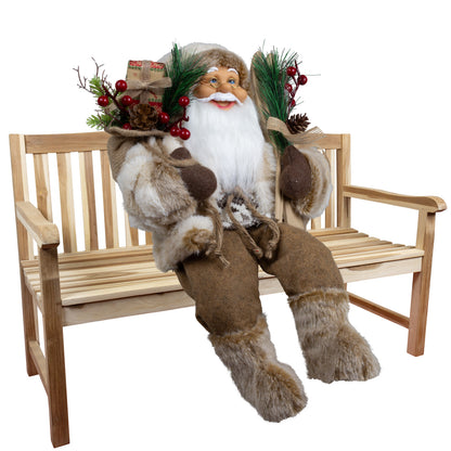 Joulupukki 45cm reunalla istuva