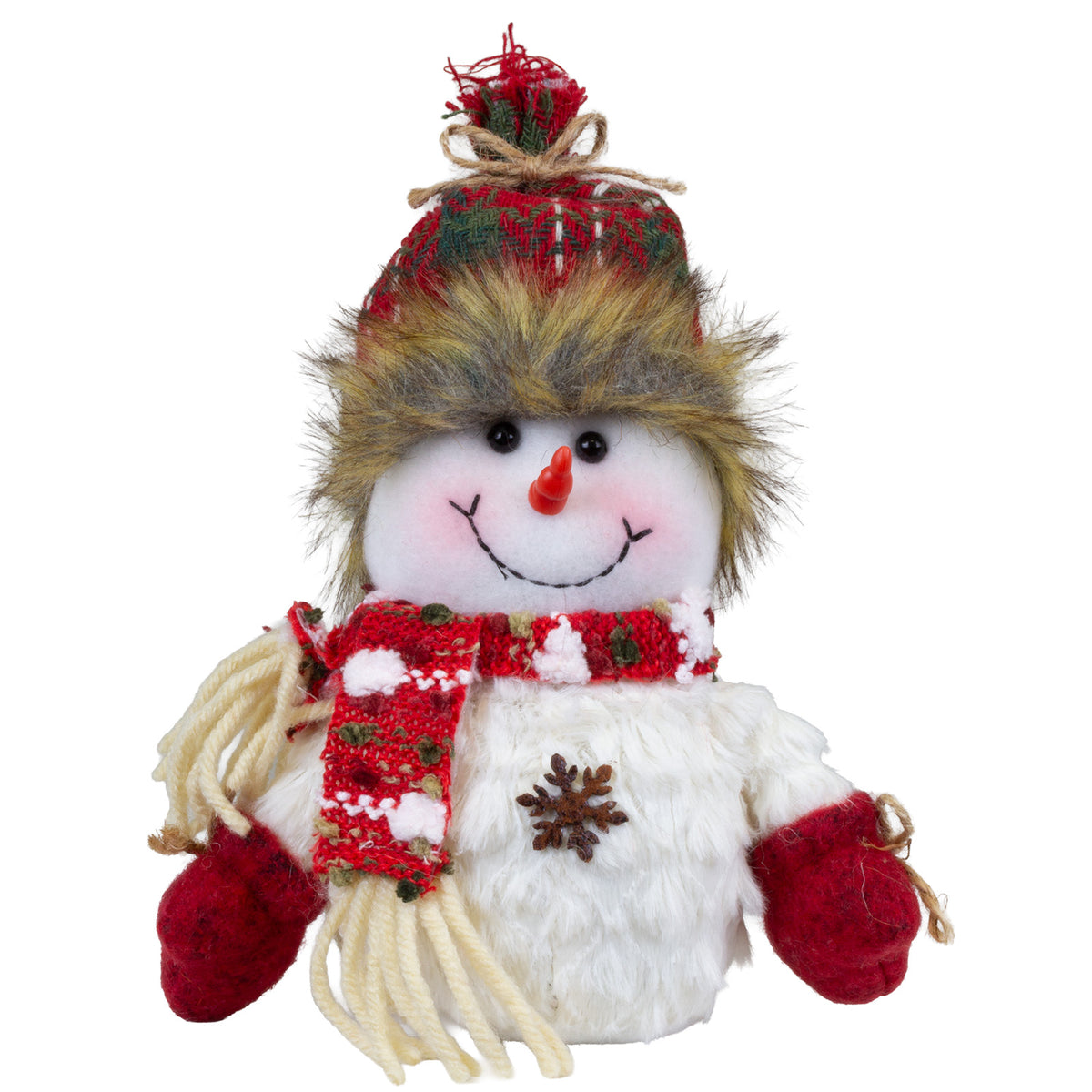 Snowman standing 25cm, 2 designs, pack of 12