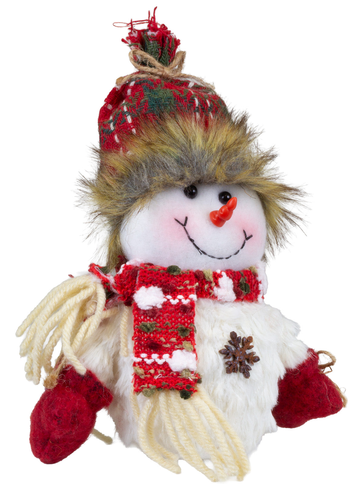 Snowman standing 25cm, 2 designs, pack of 12