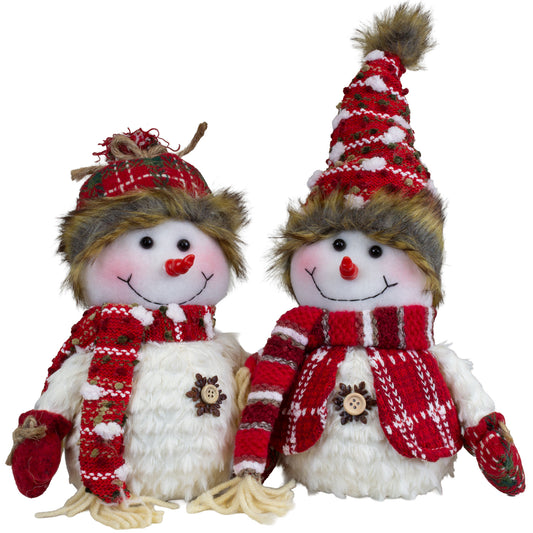 Snowman standing 17cm, 2 designs, pack of 18