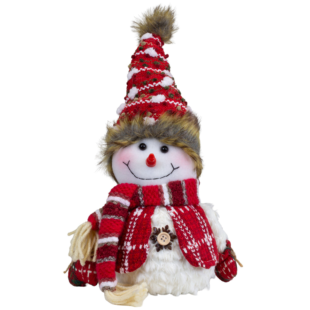 Snowman standing 17cm, 2 designs, pack of 18
