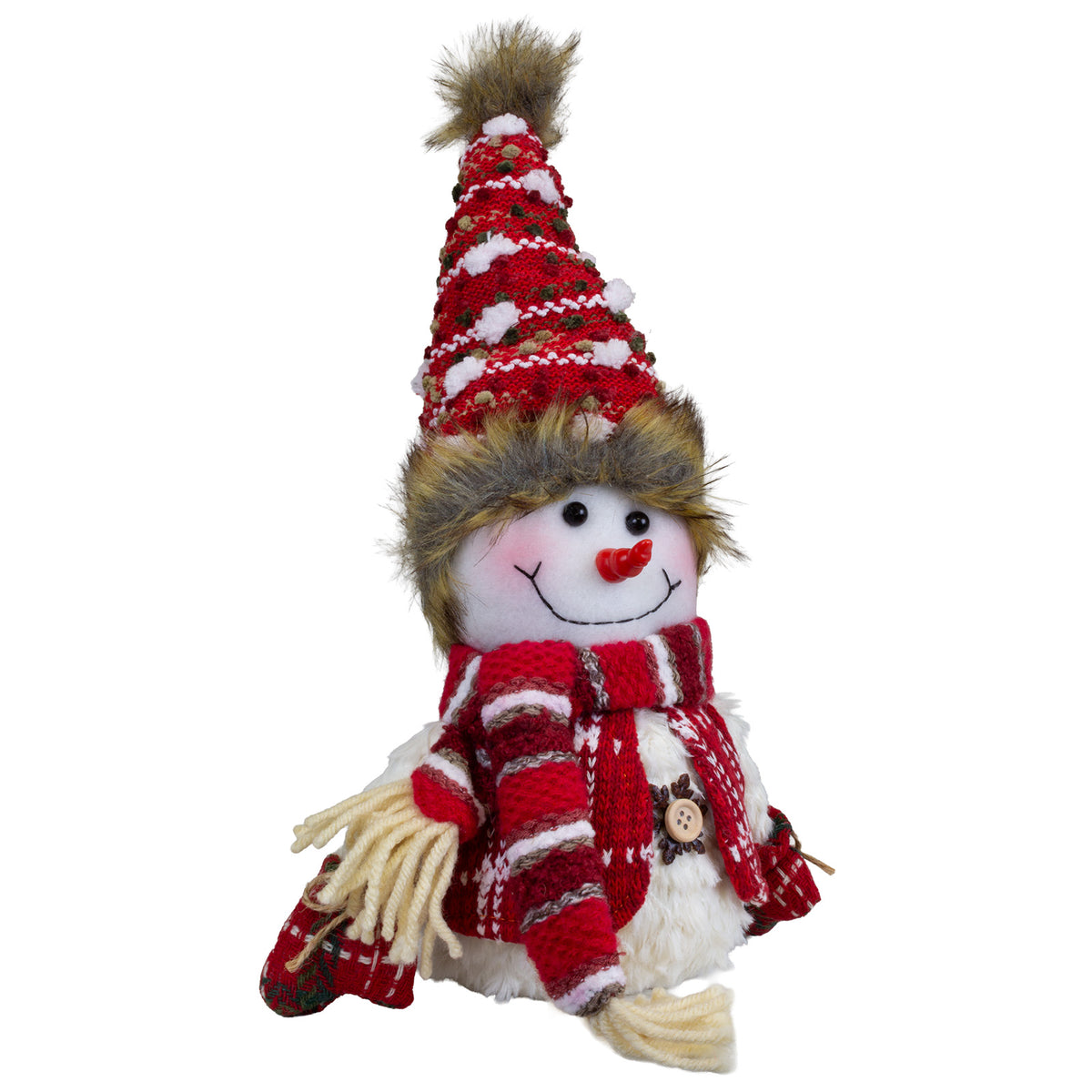 Snowman standing 17cm, 2 designs, pack of 18