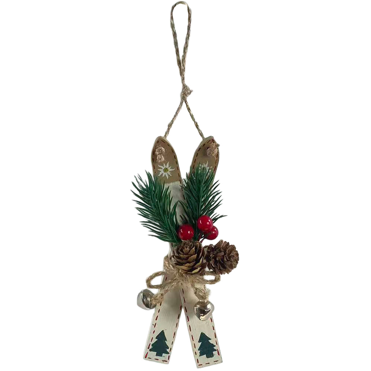 Addobbo per albero 15cm, legno, 3 design, VE-144(12)