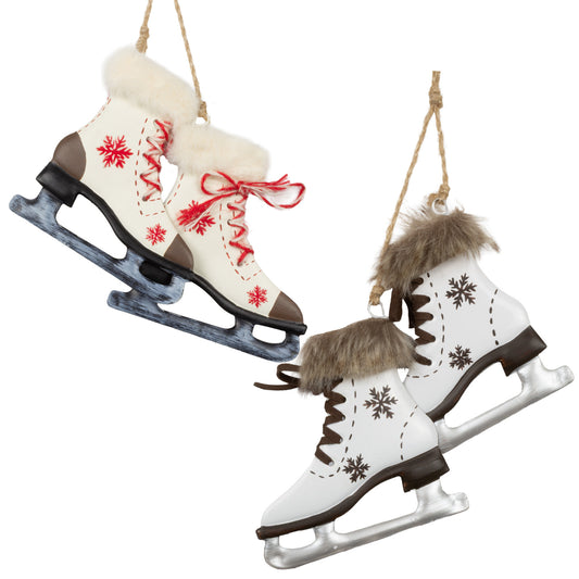 Tree ornament 10cm, metal, 2 designs, pack of 288(12)