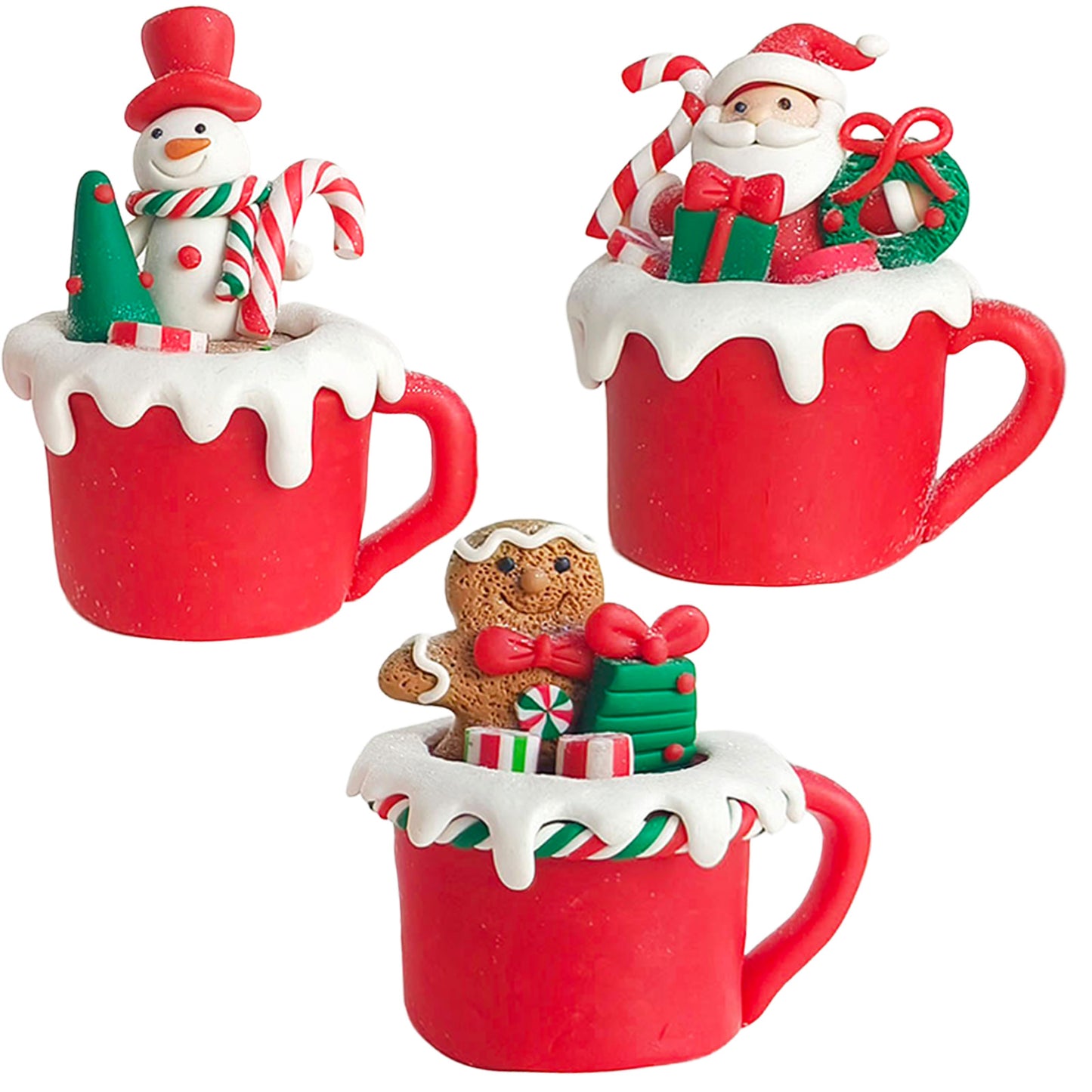 Décorations de sapin 8cm, 3 modèles, VE-48(12)