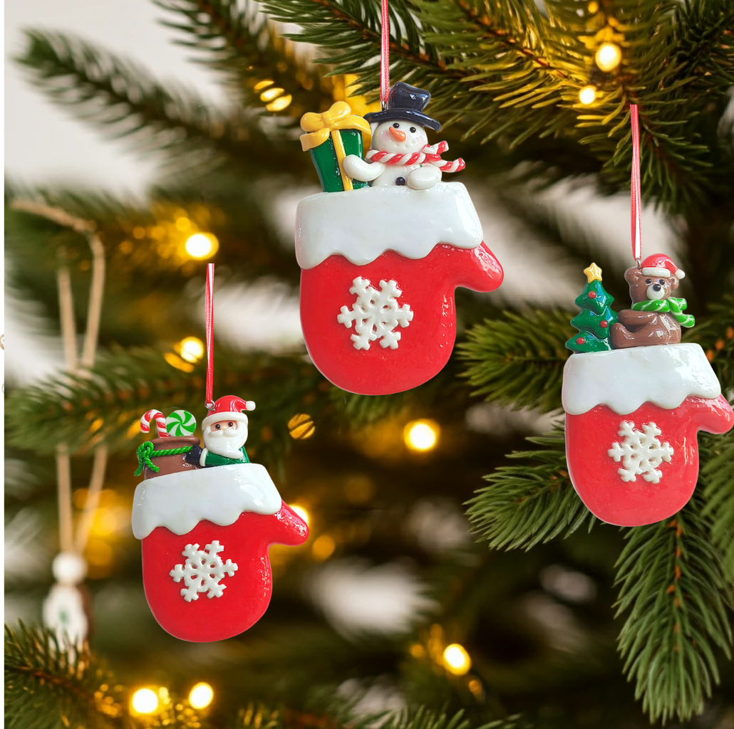 Decorazioni per albero 10cm, 3 modelli, VE-144(24)