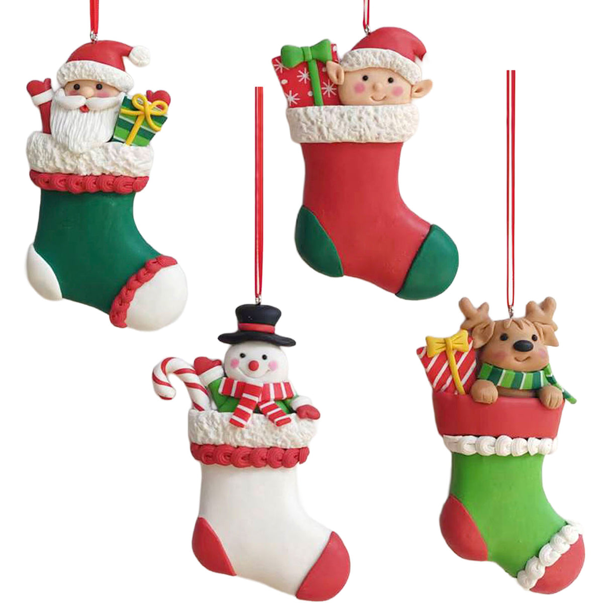 Christmas tree ornament 13cm, 4 designs, VE-144(24)