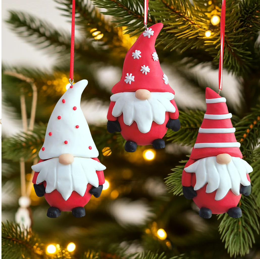 Decorazioni per albero 11cm, 3 modelli, VE-144(24)