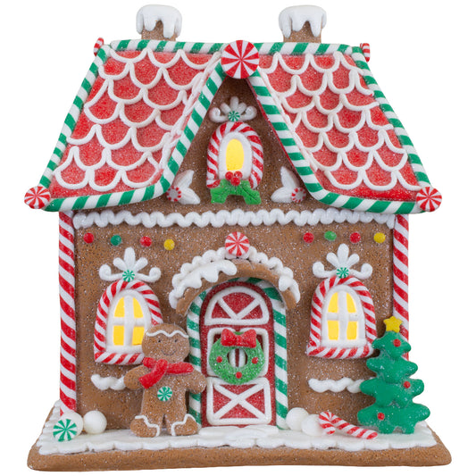 LED Lebkuchenhaus 18cm, Polyclay, VE-4(1)