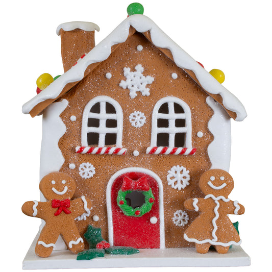 LED Lebkuchenhaus 16cm, Polyclay, VE-9(1)