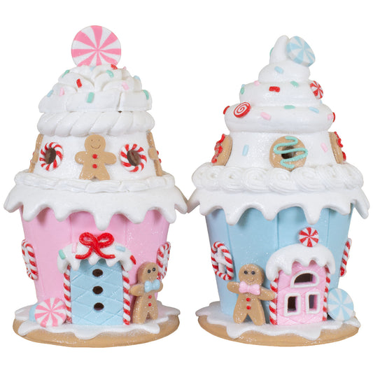 Lebkuchenhaus 16cm, 2 Designs, VE-12