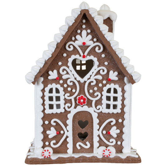 LED Lebkuchenhaus 20cm, Polyclay, VE-6(2)