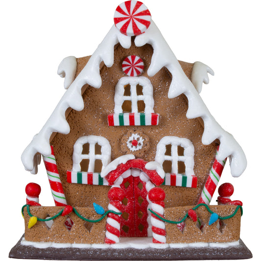 LED Lebkuchenhaus 14cm, Polyclay, VE-16(4)