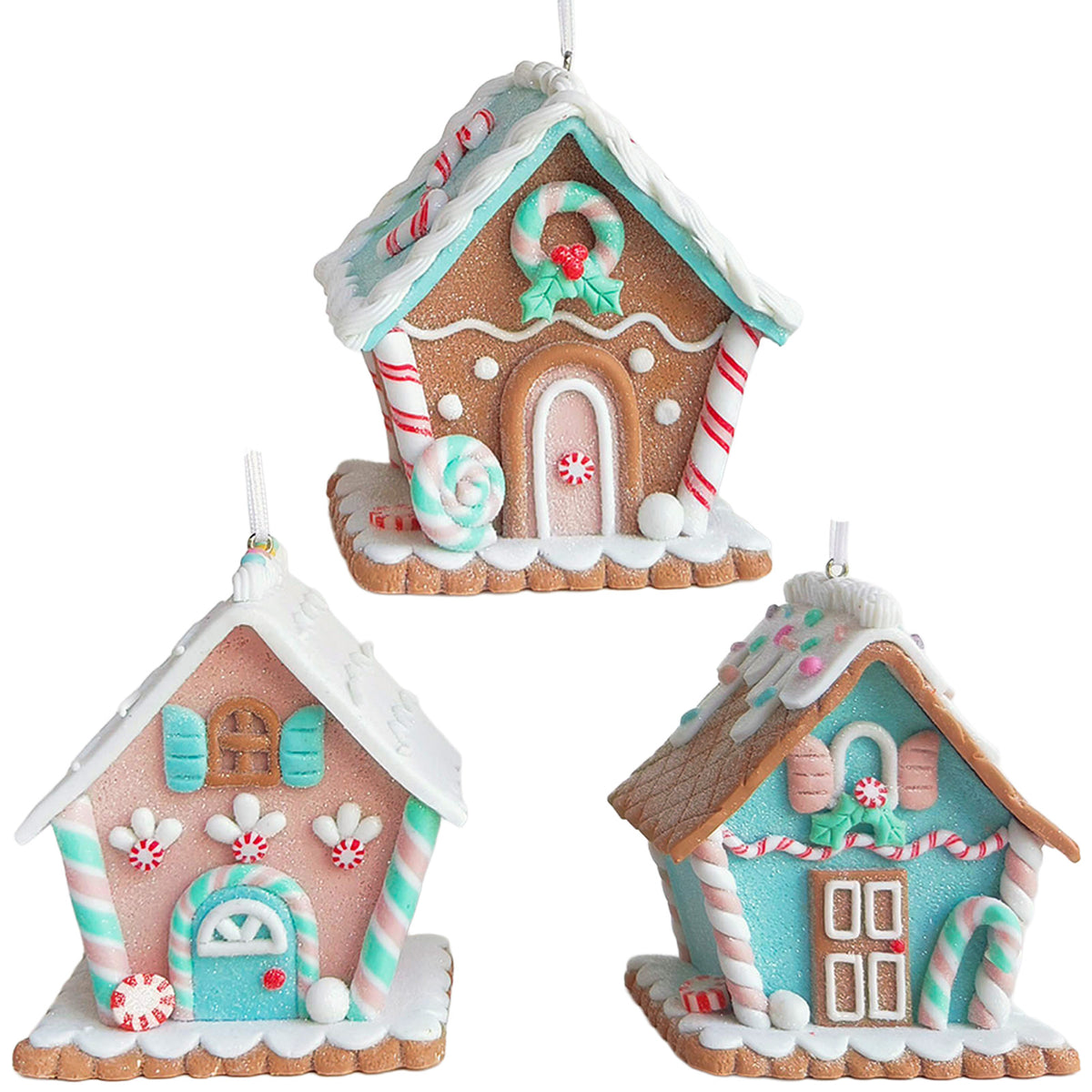 Decorazioni per albero 9cm, 3 modelli, VE-48(12)