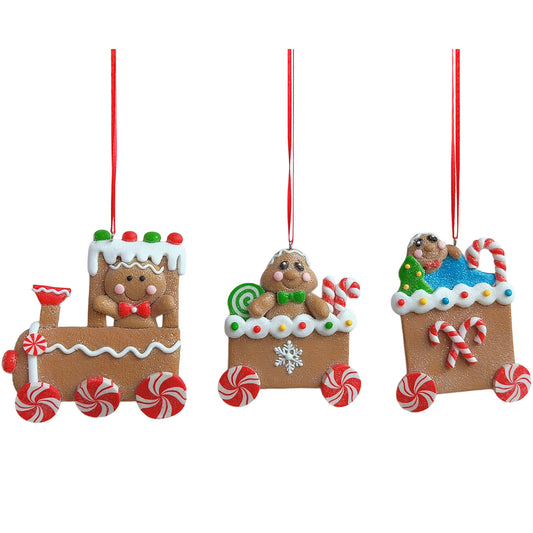 Christmas tree ornament 10cm, 3 designs, VE-144(24)