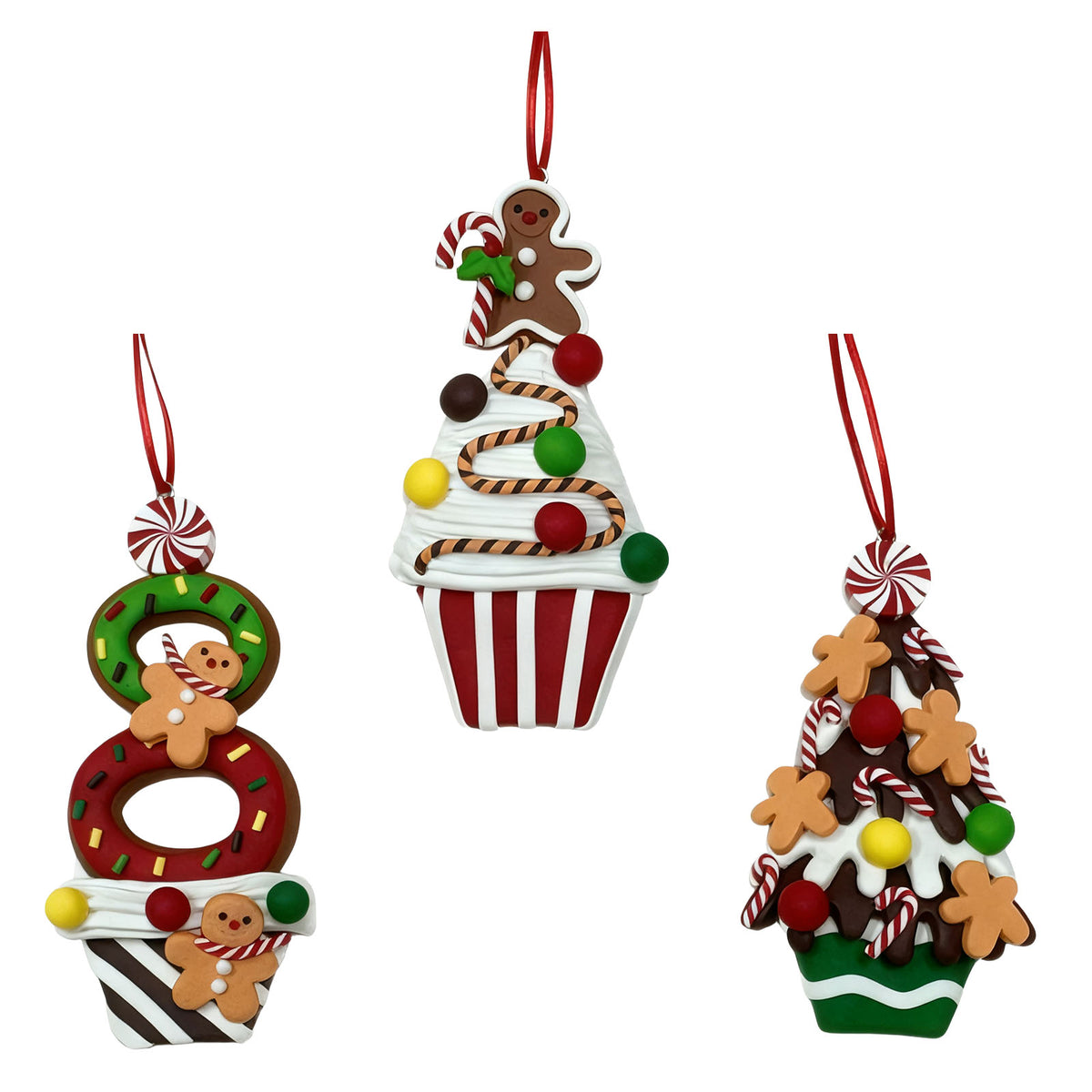 Decorazioni per albero 12cm, 3 modelli, VE-144(24)