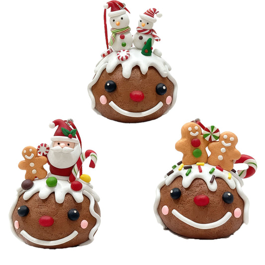 Baumschmuck 9cm, 3 Designs, VE-72(12)