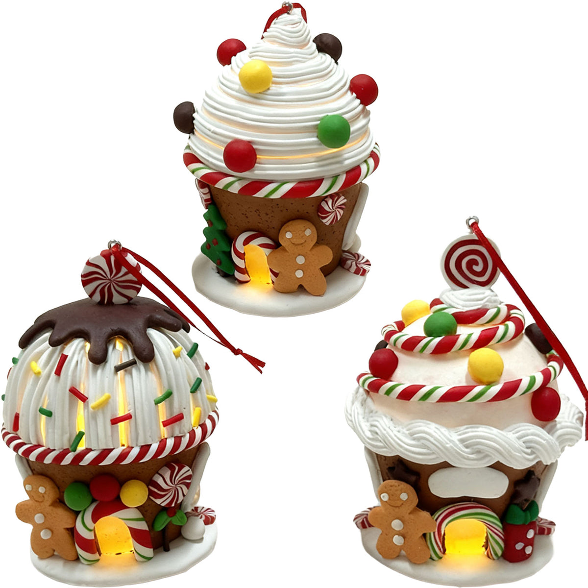 Decorazioni per albero 11cm, 3 modelli, VE-72(12)