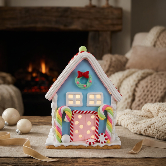 LED gingerbread house 13cm, VE-24(2)