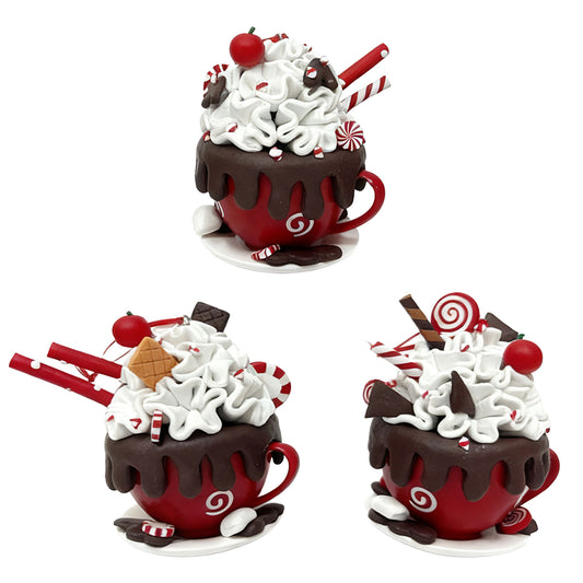 Christmas tree ornament 10cm, 3 designs, VE-48(12)