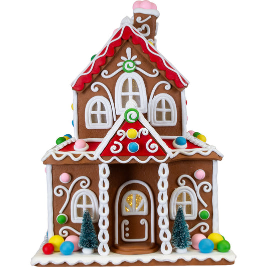 LED Lebkuchenhaus 34cm, Polyclay, VE-1