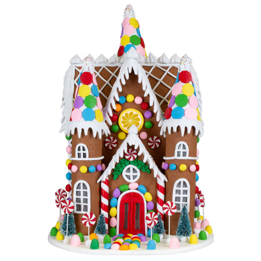 LED Lebkuchenhaus 42cm, Polyclay, VE-1