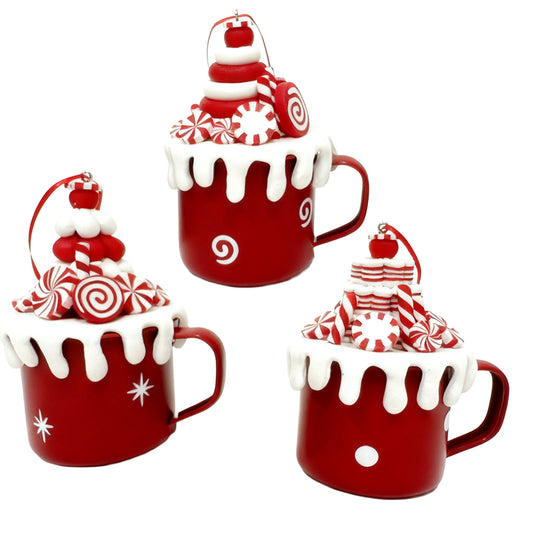 Christmas tree ornament 10cm, 3 designs, VE-48(12)