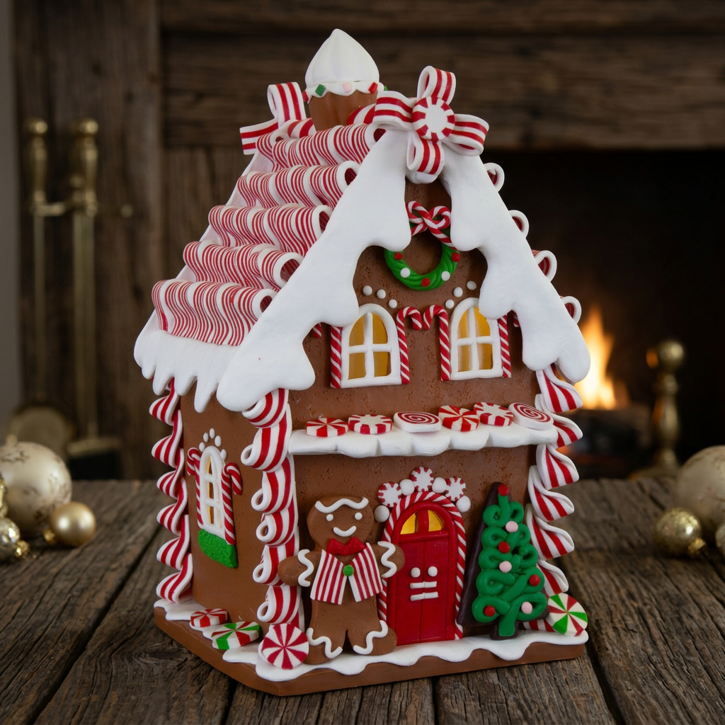 LED Lebkuchenhaus 21cm, VE-6(1)