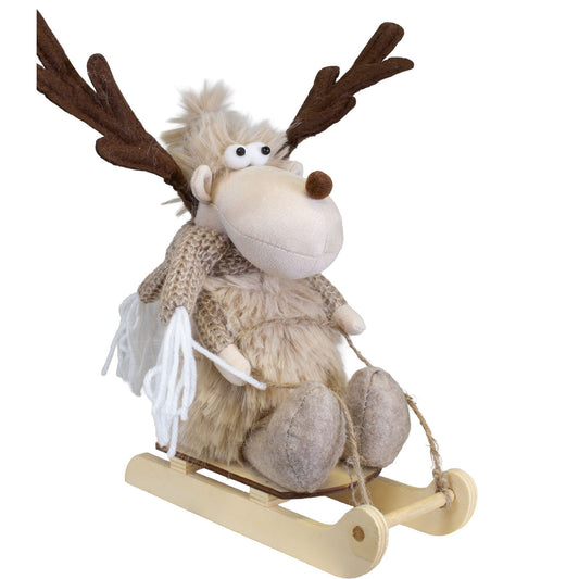 Elch auf Schlitten 35cm, VE-6