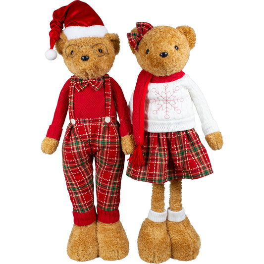 Telescopic Christmas Bear 48-69cm, 2 Designs, VE-6