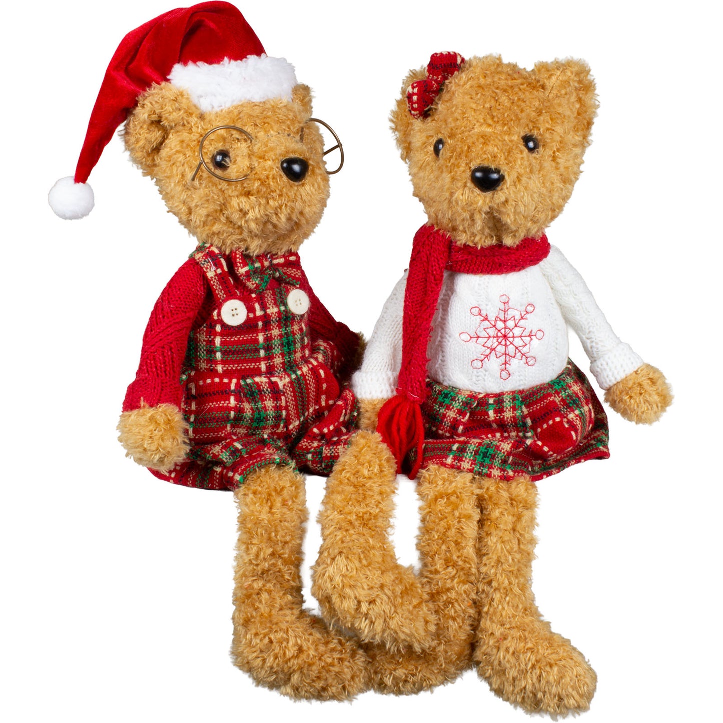 Orso di Natale da appoggio 41cm, 2 modelli, conf. 12