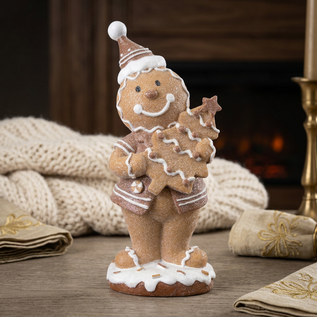 Figura di pan di zenzero 25cm, Poliresina, VE-12(1)
