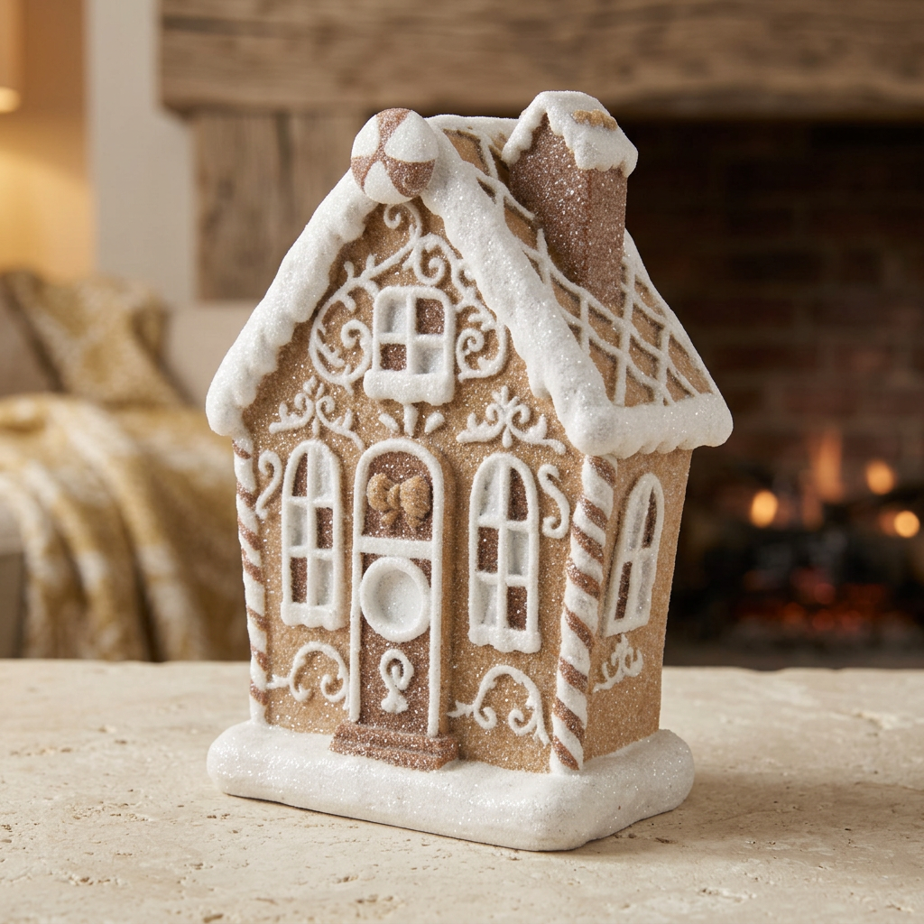 Lebkuchenhaus 12cm, Polyresin, VE-16(1)