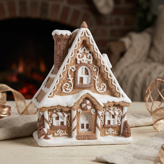 Lebkuchenhaus 16cm, Polyresin, VE-16(1)