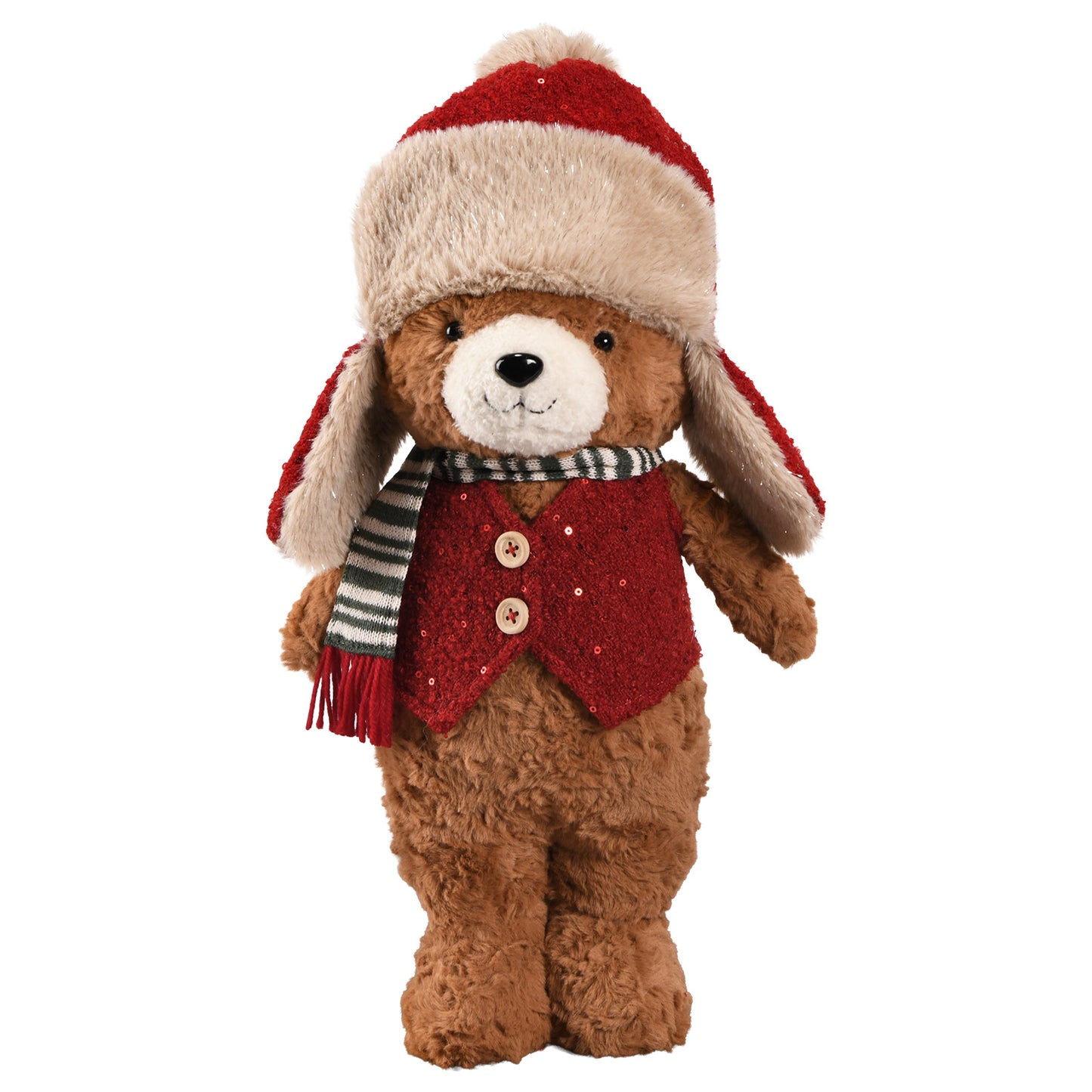 Orso di Natale in piedi 42cm, 2 modelli, VE-12