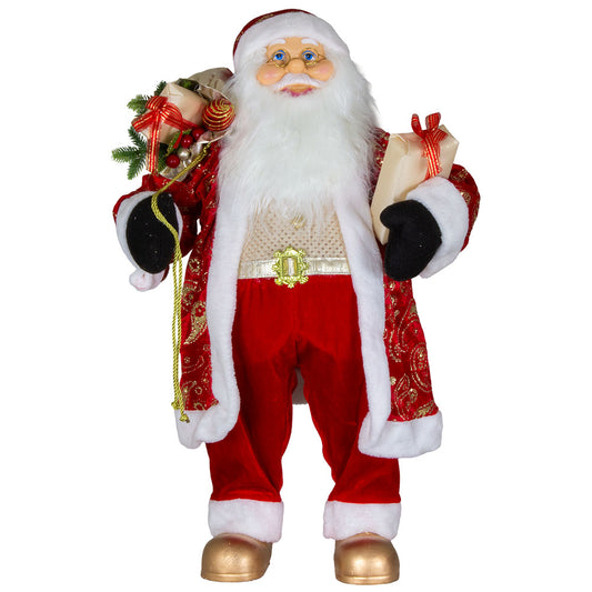 Santa 60 cm pitkä takki punakultaisena, pakkauskoko 1