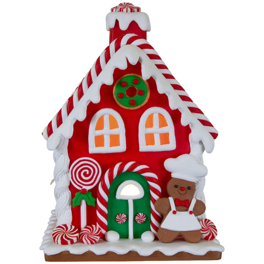 LED Lebkuchenhaus 17cm, Polyclay, VE-12(3)