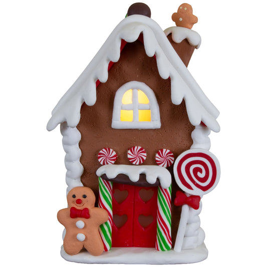 LED Lebkuchenhaus 14cm, Polyclay, VE-24(6)