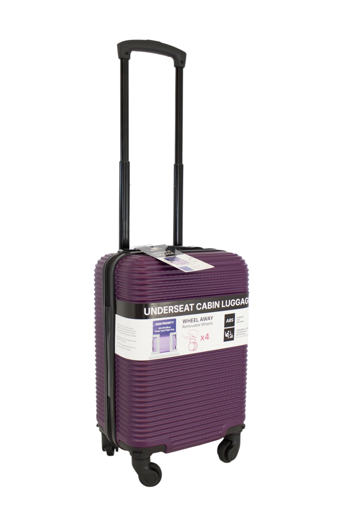 Underseat-Kabinentrolley 40x30x20cm, im Display, 4 Farben sortiert