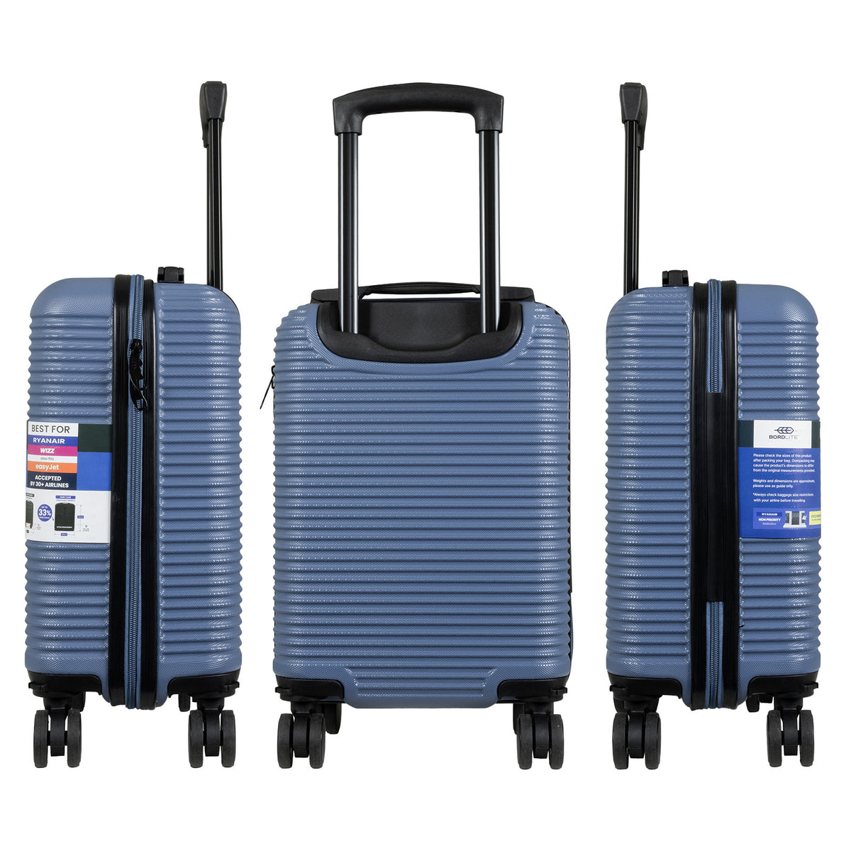 Valise cabine Underseat 40x30x20 cm, en présentoir, 4 couleurs assorties