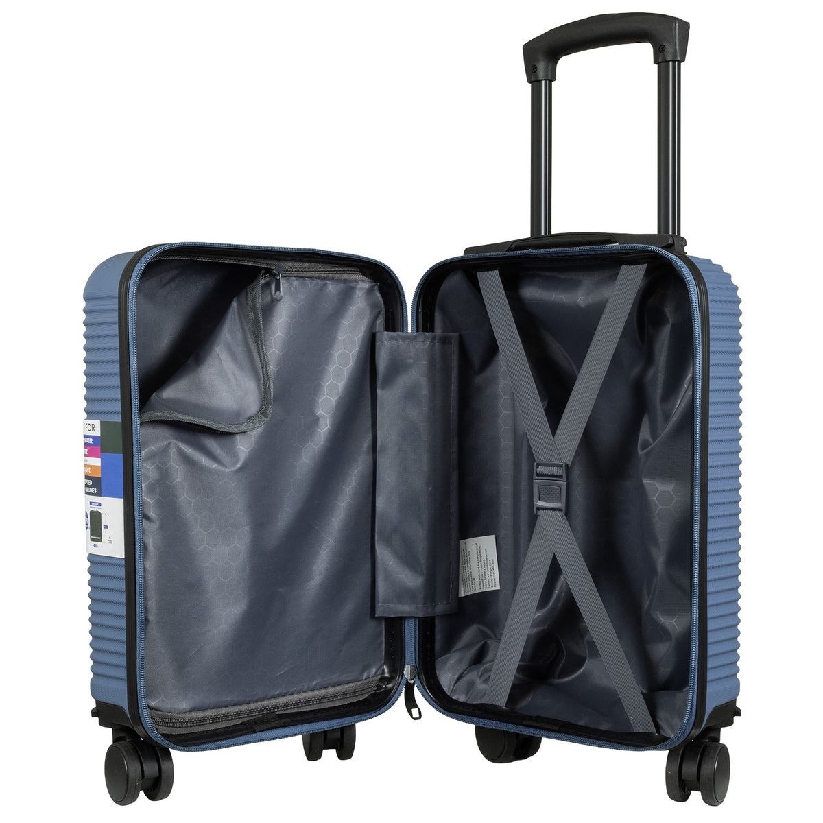 Valise cabine Underseat 40x30x20 cm, en présentoir, 4 couleurs assorties