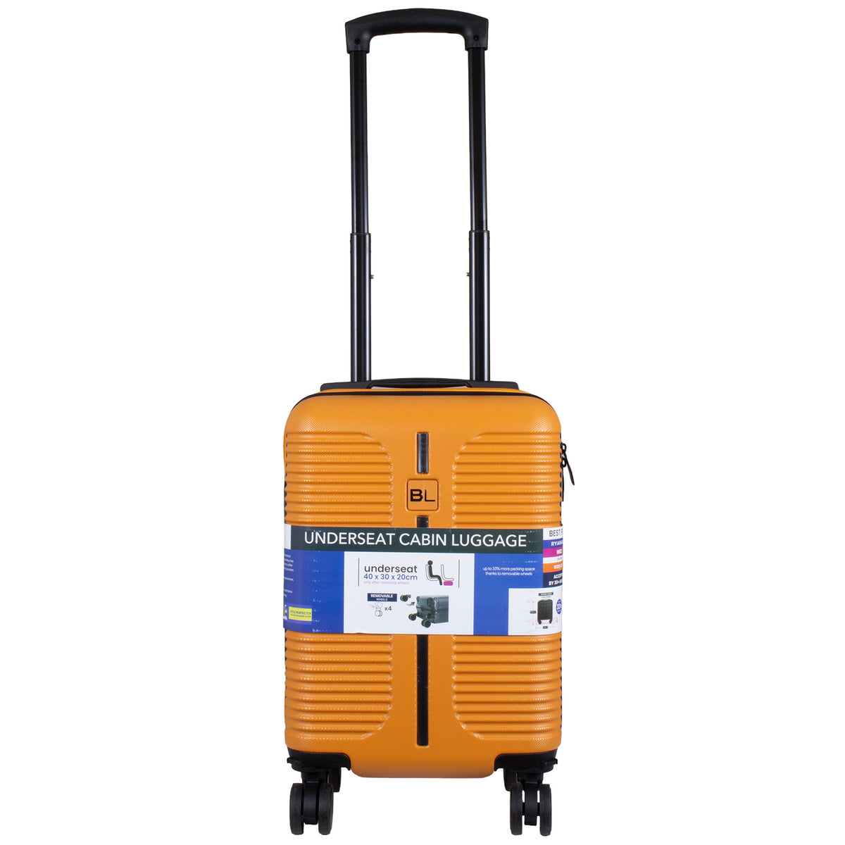 Valise cabine Underseat 40x30x20 cm, en présentoir, 4 couleurs assorties