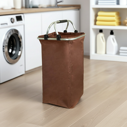 Cesto de ropa plegable, color café, VE-12