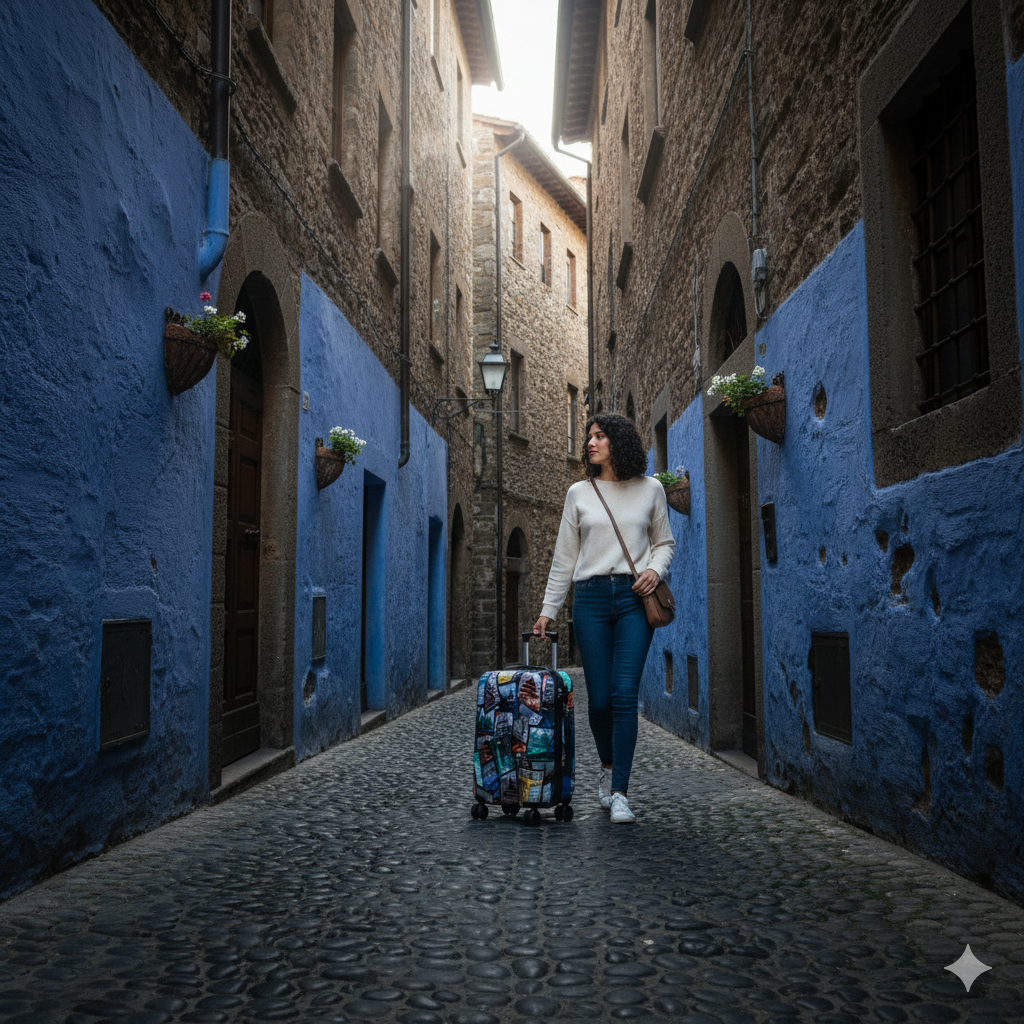 Set valigie in policarbonato motivo 3 pezzi City