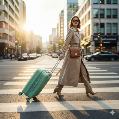 PP luggage set 3pcs Antigua green