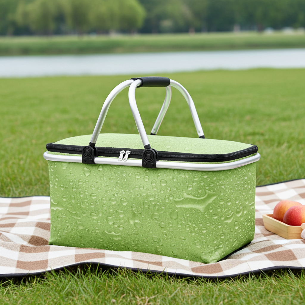 Cesta refrigerante con tapa, color verde, VE-20