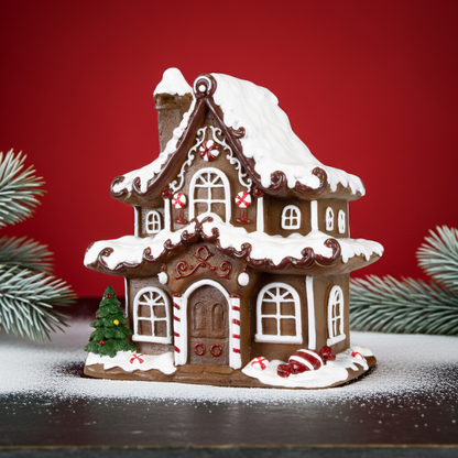 Lebkuchenhaus 17cm, Polyclay, VE-24(2)