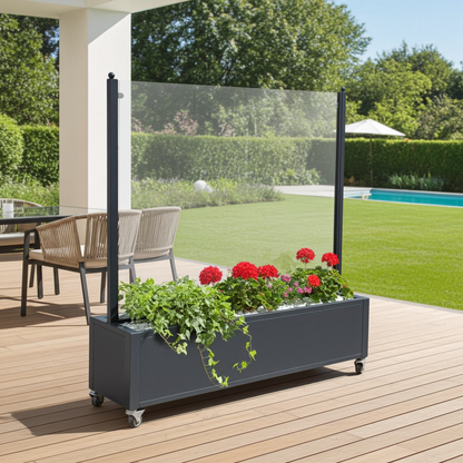 Paravento mobile con fioriera 3 dimensioni 2 pannelli